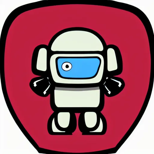 Prompt: a cute solider robot, digital art, iconic icon, 2 d vector logo, cartoon, t - shirt design