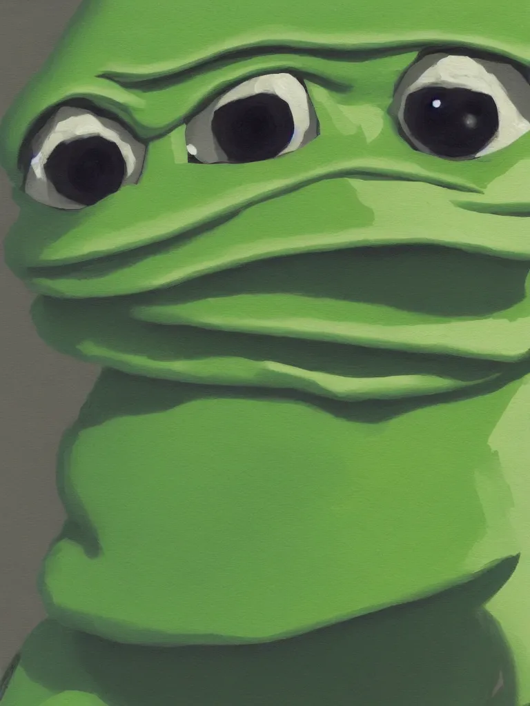 Image similar to pepe the frog mid-body portrait by Sylvain Sarrailh, high detail, trending on artstation