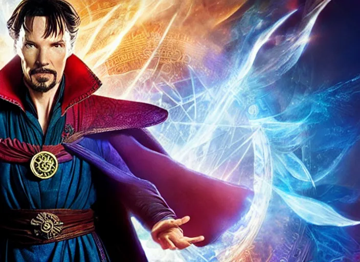 Prompt: A very high resolution image of Doctor Strange from the Marvel poster for the new movie