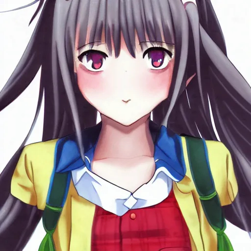 Image similar to a schoolgirl, anime artwork at Pixiv