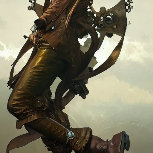 Image similar to sneaker, steampunk, sculpture, concept art, smooth, sharp focus, illustration, art by artgerm and greg rutkowski and alphonse mucha