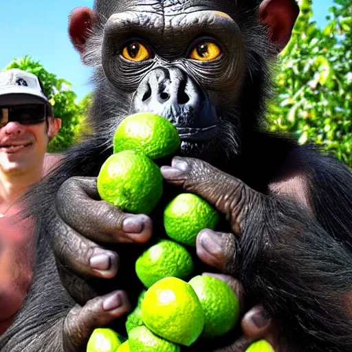 Prompt: limes guy why can't i hold all these chimps?