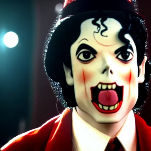 Prompt: mr. beans as michael jackson. movie still, cinematic lighting.