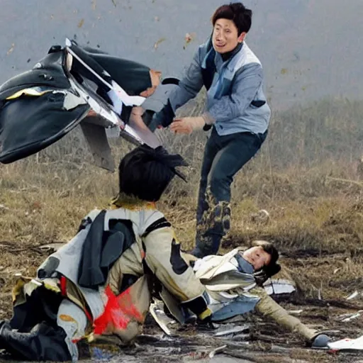 Prompt: crash landing on you korean show