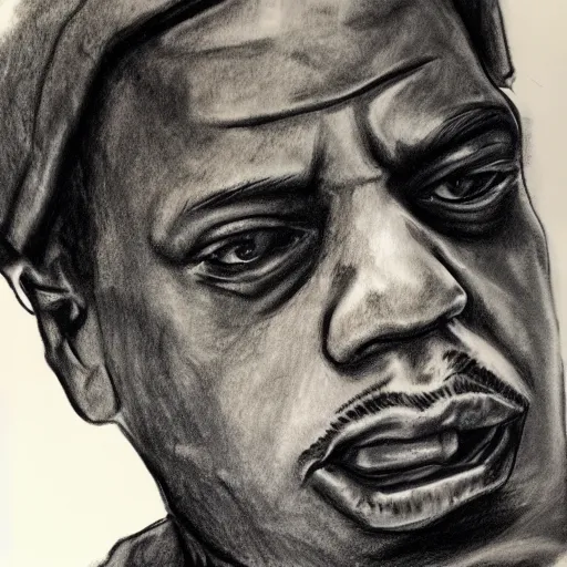 Prompt: jayz, dark ink sketch