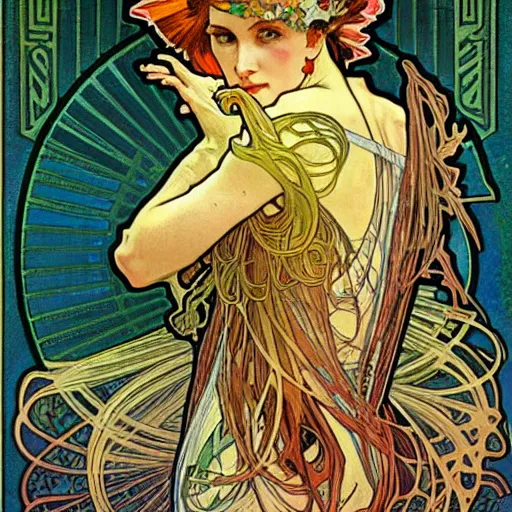 Prompt: schizophrenic superhuman, lush detail, national geographic, alphonse mucha