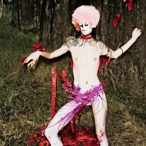 Prompt: Flamboyant necromancer!!!!!!!!!!, portrait, !!!!!!!!!fashion photography!!!!!!!, by Juergen Teller