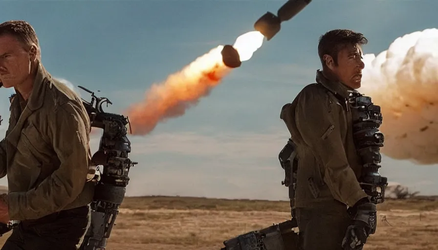 Prompt: big budget action movie about a nuclear icbm and a cyborg