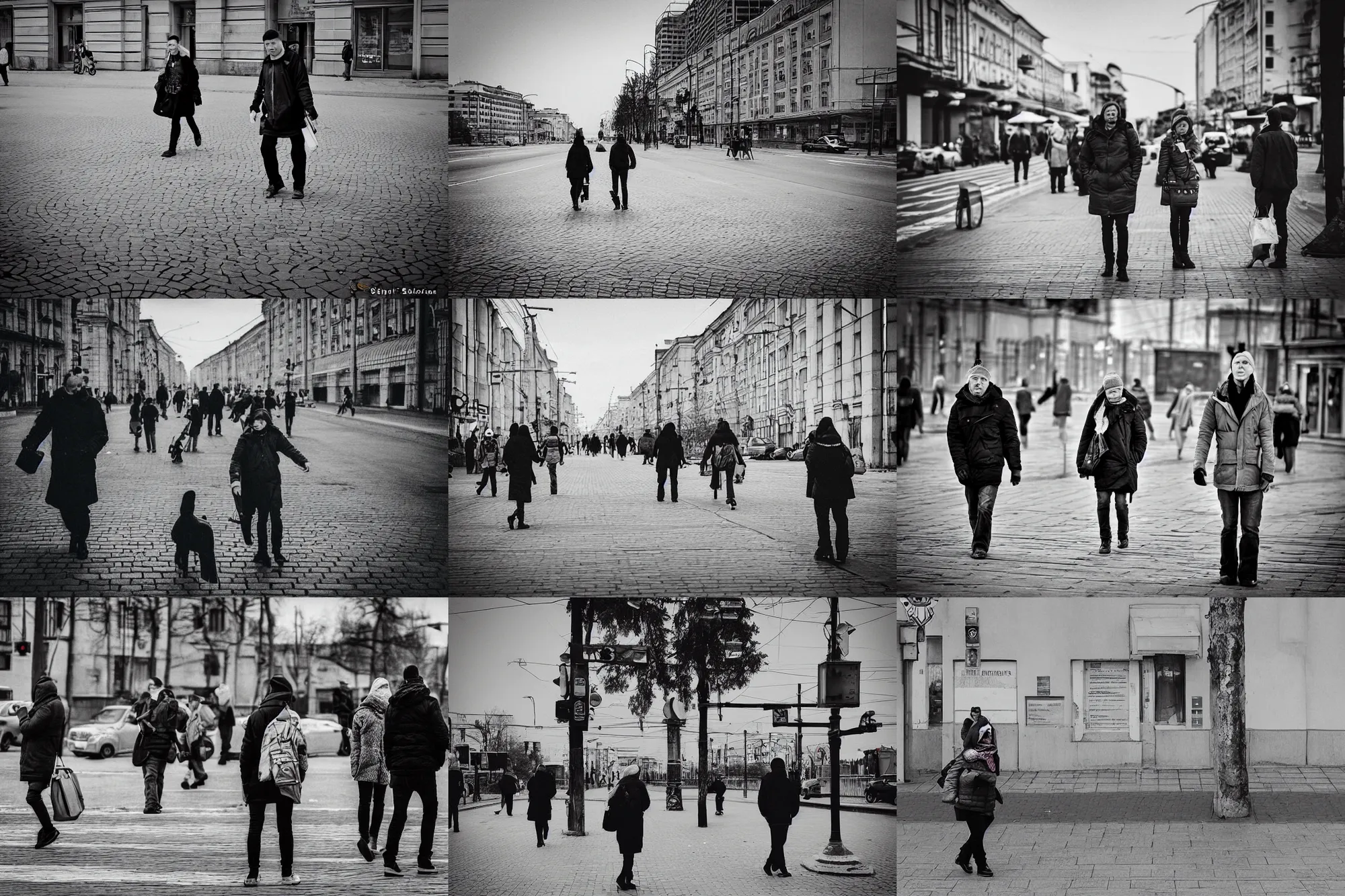 Prompt: “ people on the streets of minsk ” photo by sergey brushko