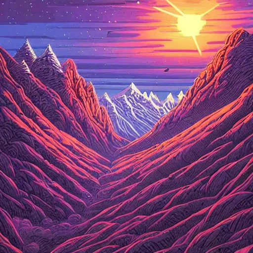 Image similar to Mountains by Dan Mumford