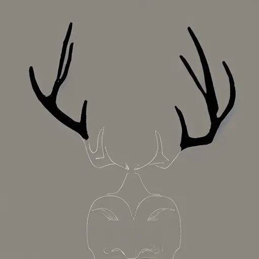 Prompt: forest deer silhouette mask