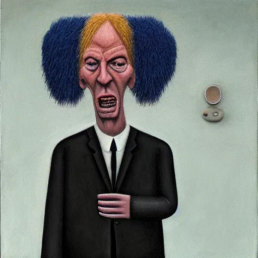 Image similar to lionel messi looking angry, art by gertrude abercrombie