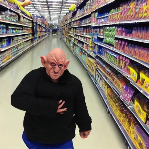 Image similar to gollum at walmart