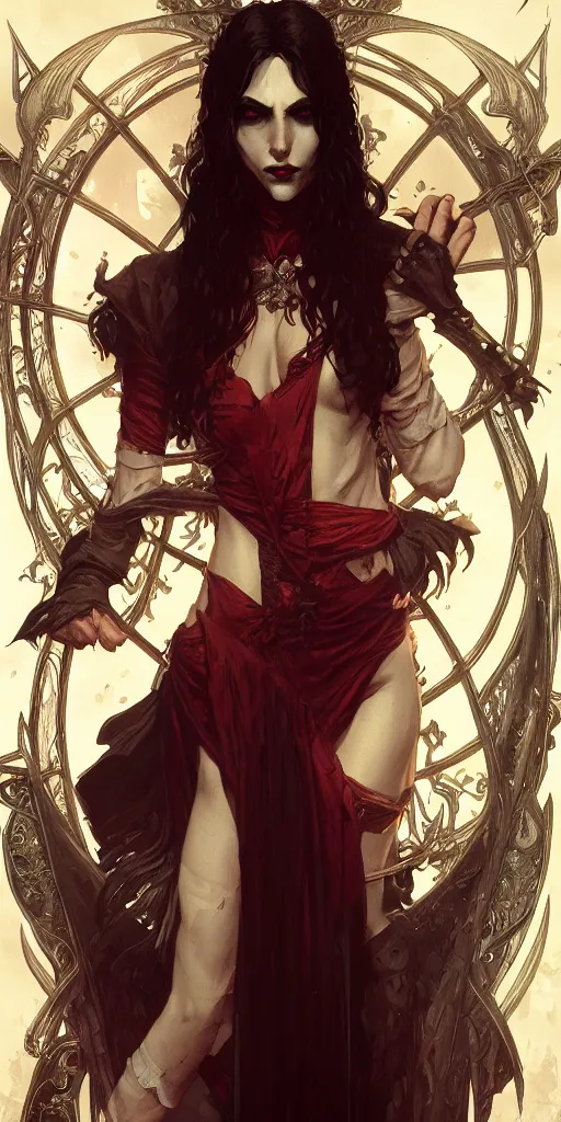 Image similar to vampire the masquerade, intricate, highly detailed, digital painting, artstation, concept art, smooth, sharp focus, illustration, Unreal Engine 5, 8K, art by artgerm and greg rutkowski and alphonse mucha