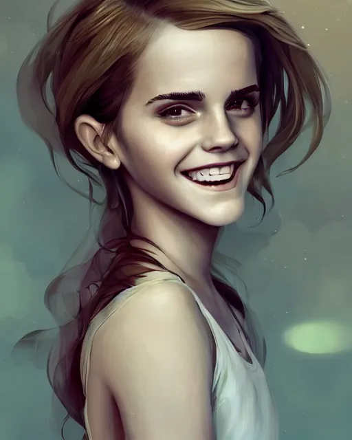 Prompt: beautiful full body Emma Watson smiling, art by Annegret Soltau, lois van baarle and loish and ross tran and rossdraws and sam yang and samdoesarts and artgerm, digital art, highly detailed, intricate, sharp focus, Trending on Artstation HQ, deviantart, unreal engine 5, 4K UHD image, 3D unreal 5, DAZ, hyperrealistic, octane render, cgsociety, Photolab, Lightroom, 4K, Dolby Vision, Photography Award, Irving Penn, Irving Penn , Irving Penn , Irving Penn