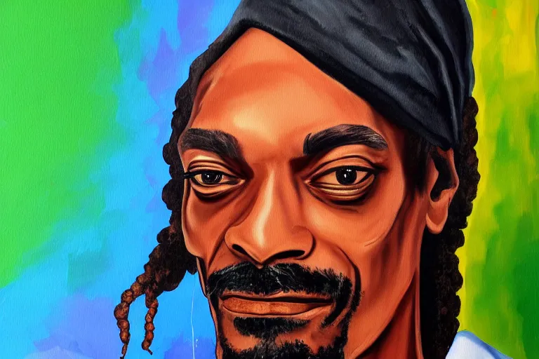 Prompt: snoop dogg painting