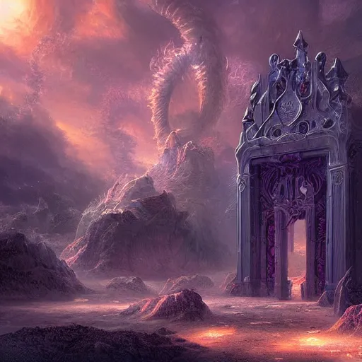 Image similar to the gate to the astral world by by quentin mabille