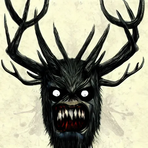 Image similar to until dawn wendigo, painting