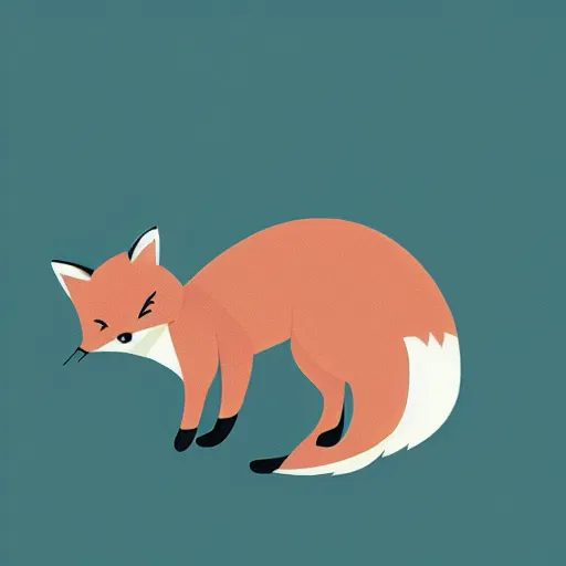 Image similar to Cute Sleeping Fox, Kawaii Style, ArtStation, smooth, sharp focus, illustration