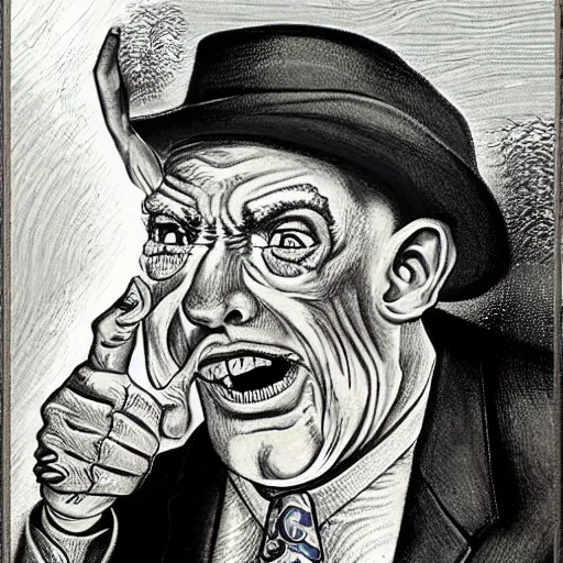 Prompt: beautiful lifelike painting of uncle aloysius, alchemical cowboy snake oil salesman, hyperreal detailed facial features and uv lighting,'snakeoil'brand tonic product promotional corporate portrait art by ed roth and basil wolverton