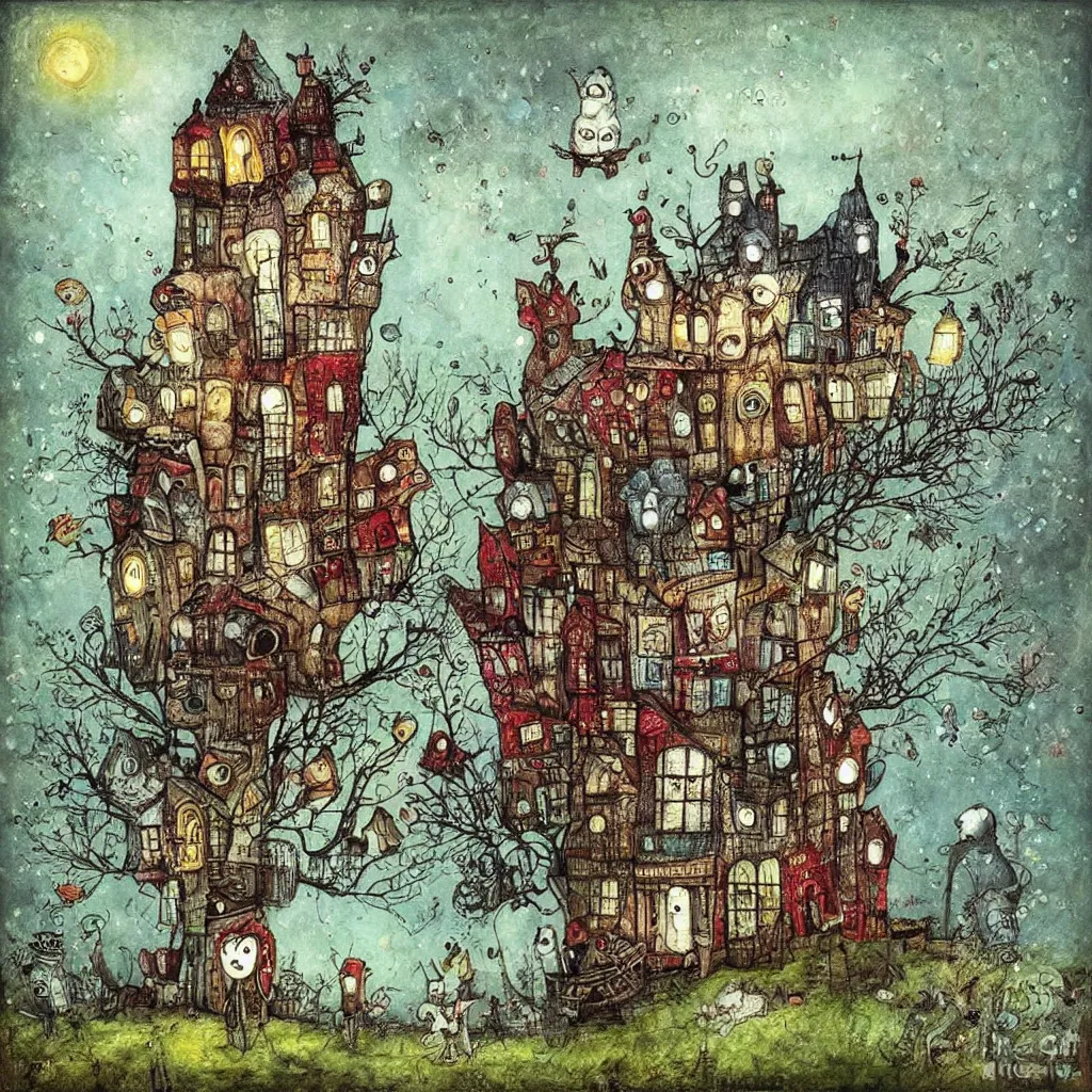 Prompt: a painting by alexander jansson