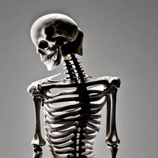 Image similar to a woman made of bones