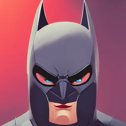 Image similar to face icon stylized minimalist batman : the animated series, loftis, cory behance hd by jesper ejsing, by rhads, makoto shinkai and lois van baarle, ilya kuvshinov, rossdraws global illumination