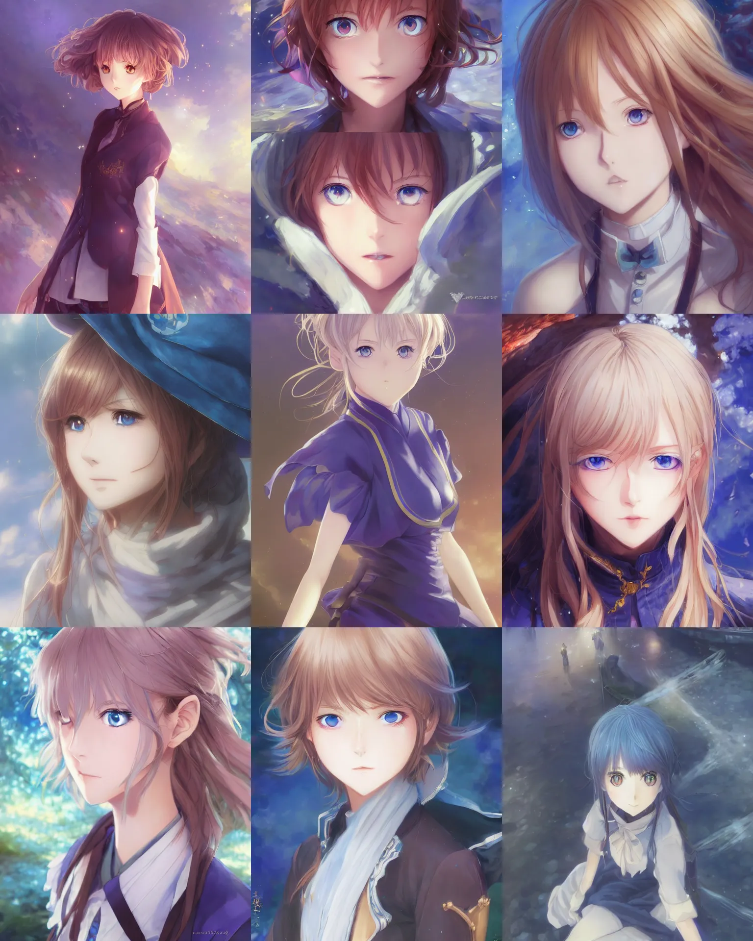 Prompt: An anime portrait of Violet Evergarden, big blue eyes, by Stanley Artgerm Lau, WLOP, Rossdraws, James Jean, Andrei Riabovitchev, Marc Simonetti, and Sakimichan, tranding on artstation