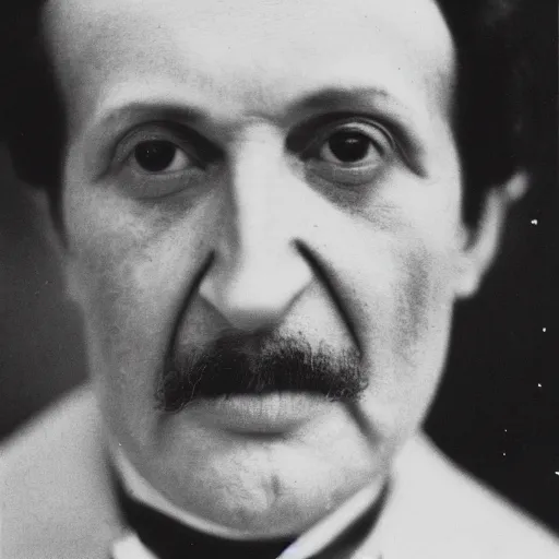 Prompt: close up photo portrait of a 19th doctor in a medical coat by Diane Arbus and Louis Daguerre