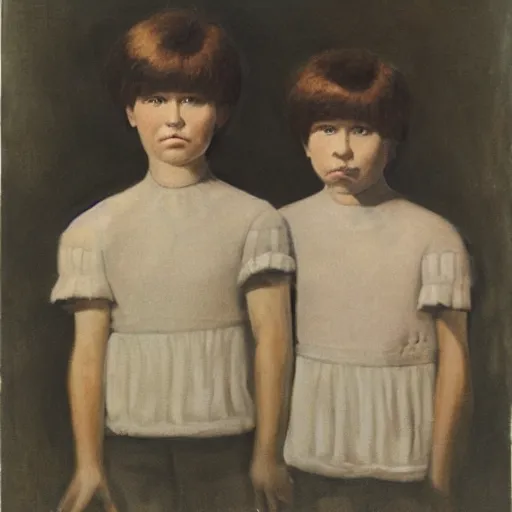 Prompt: portrait of igor and grichka bogdanoff twins