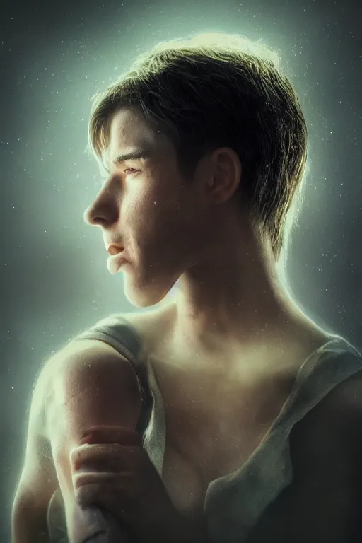 Image similar to cinematic shot epic portrait pogchamp pogging, hyper realistic, mood lighting, fantasy, detailed face, highly detailed, super realistic, perfect lighting pixel sorting