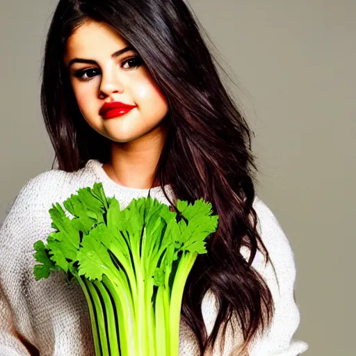 Image similar to selena gomez as celery