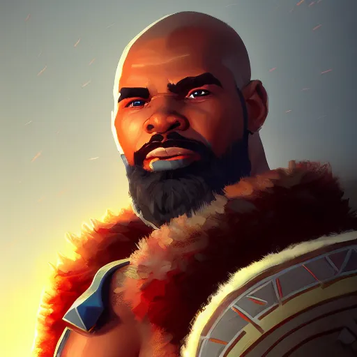 Image similar to portrait of myke tyson as a gladiator, mattepainting concept blizzard pixar maya engine on stylized background splash comics global illumination lighting artstation lois van baarle, ilya kuvshinov, rossdraws