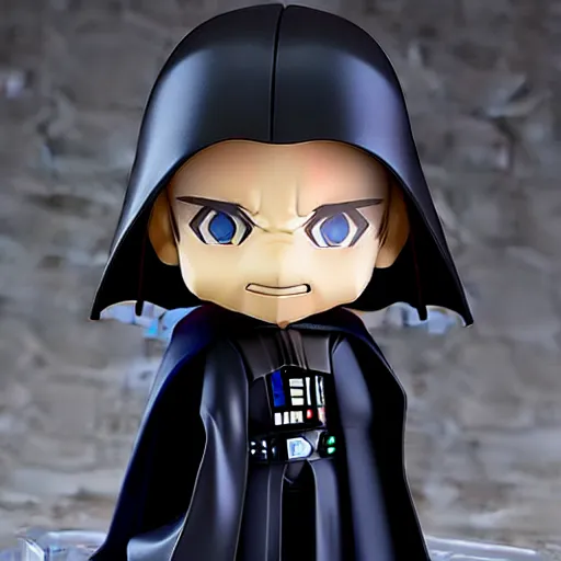 Image similar to nendoroid hooded darth sidious emperor palpatine from star wars, detailed, custom