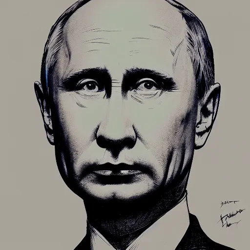 Image similar to a portrait of putin by ralph steadman, ultra 4 k