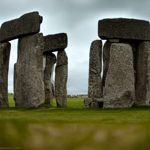 Prompt: a beautiful photograph of a stone henge, hdr, 8 k, high quality, sharp focus, artstation, highly detailed, award - winning