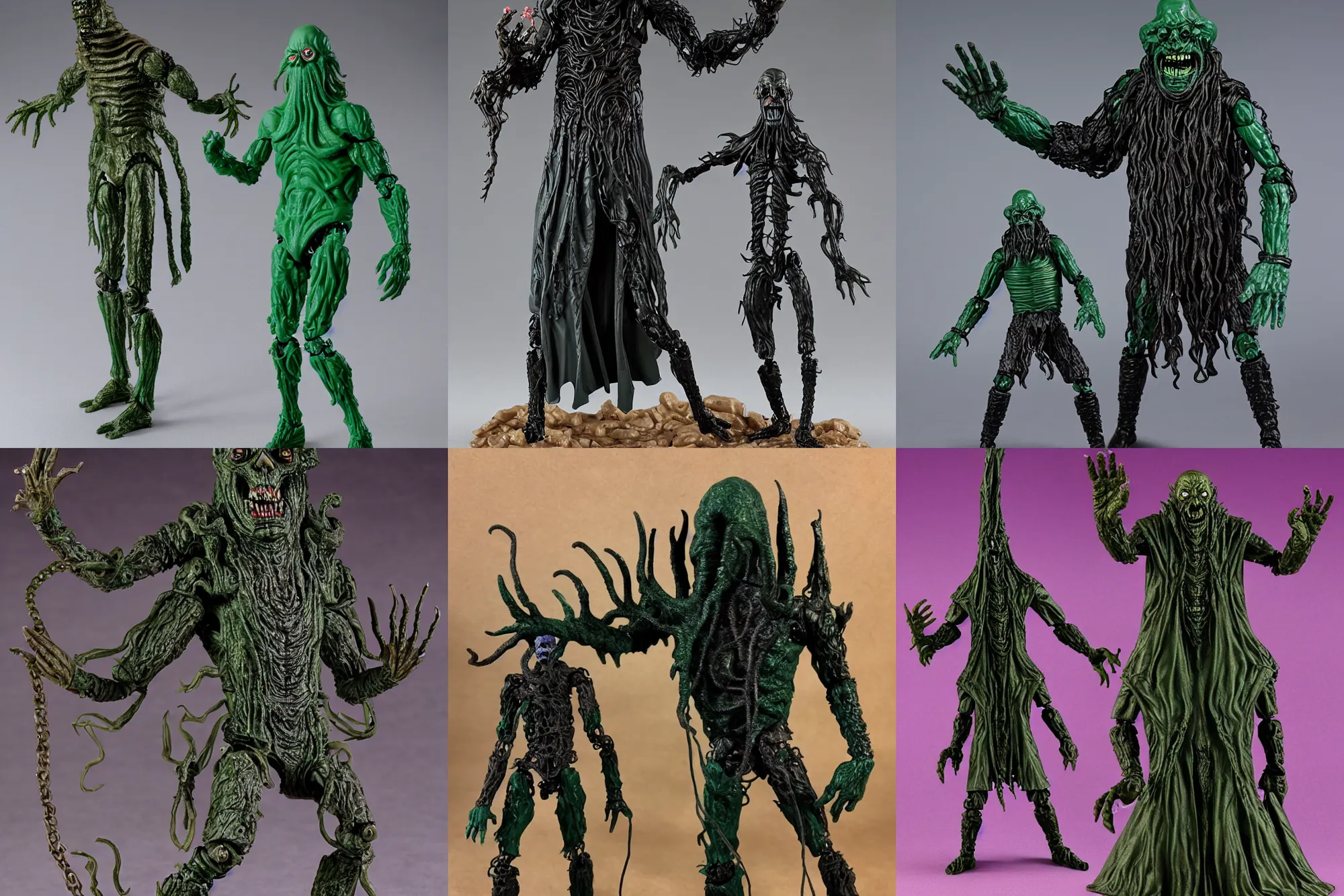 Prompt: nightmarish eldritch old god as a 1980's Kenner style action figure, 5 points of articulation, full body, 4k, highly detailed