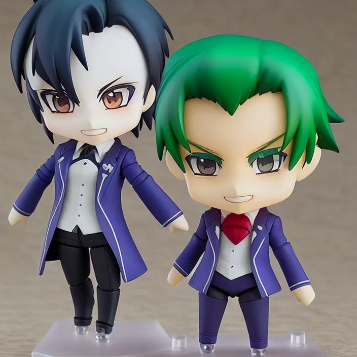 Prompt: An anime Nendoroid of the Joker, figurine, detailed product photo