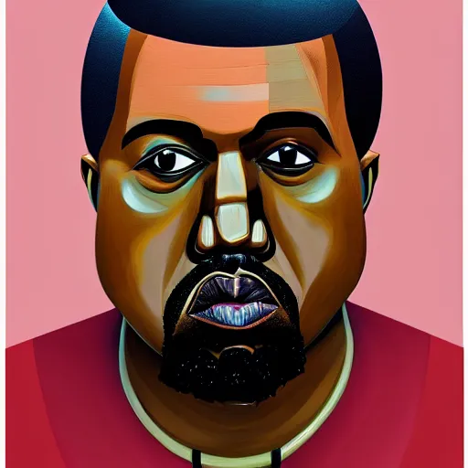 Prompt: Portrait of Kanye West in a surrealist George Condo style, picasso style, masterpiece, cgsociety, artstation