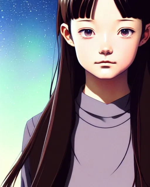 Prompt: portrait Anime as mackenzie foy interstellar girl cute-fine-face, brown-black-hair pretty face, realistic shaded Perfect face, fine details. Anime. Interstellar realistic shaded lighting by Ilya Kuvshinov katsuhiro otomo ghost-in-the-shell, magali villeneuve, artgerm, rutkowski, WLOP Jeremy Lipkin and Giuseppe Dangelico Pino and Michael Garmash and Rob Rey