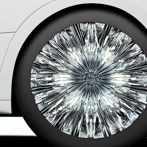 Image similar to a hybrid between a crystal and a car