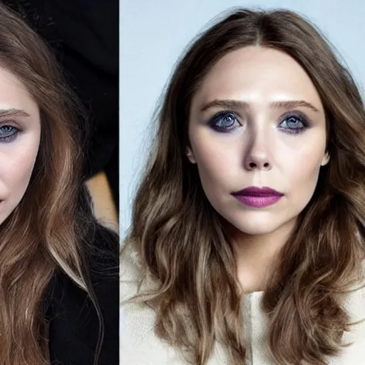 Image similar to elizabeth olsen mixed with gal godot