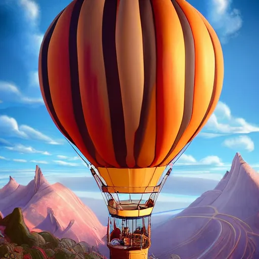 Image similar to hot air balloon hotel by H.P. Lovecraft, abaddon and magali villeneuve, ghibli moebius, 8k, epic scene, scifi, unreal engine, trending on cg station. masterpiece.