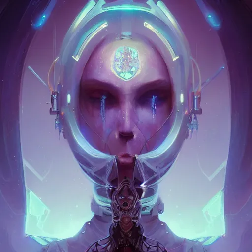 Image similar to portrait of a beautiful cybernetic mage, cyberpunk concept art by pete mohrbacher and seb mckinnon and beksinski and josan gonzales, digital art, highly detailed, intricate, sci-fi, sharp focus, Trending on Artstation HQ, deviantart, unreal engine 5, 4K UHD image