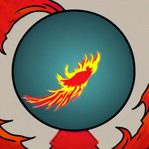 Prompt: an emoji of a phoenix in fire