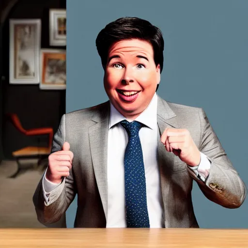 Prompt: Michael Mcintyre as a black man