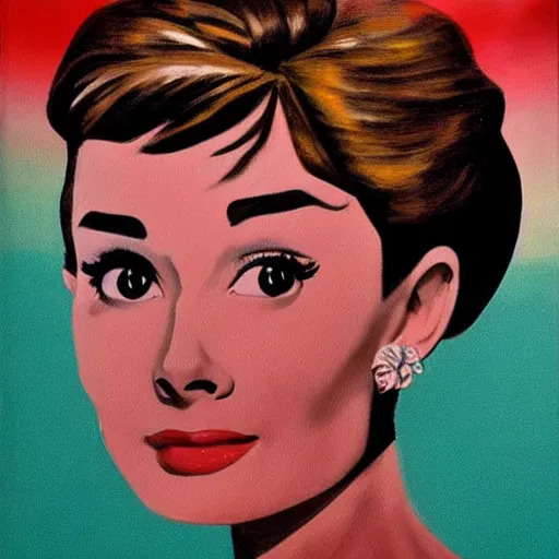 Image similar to audrey hepburn art by hans rottenhammer