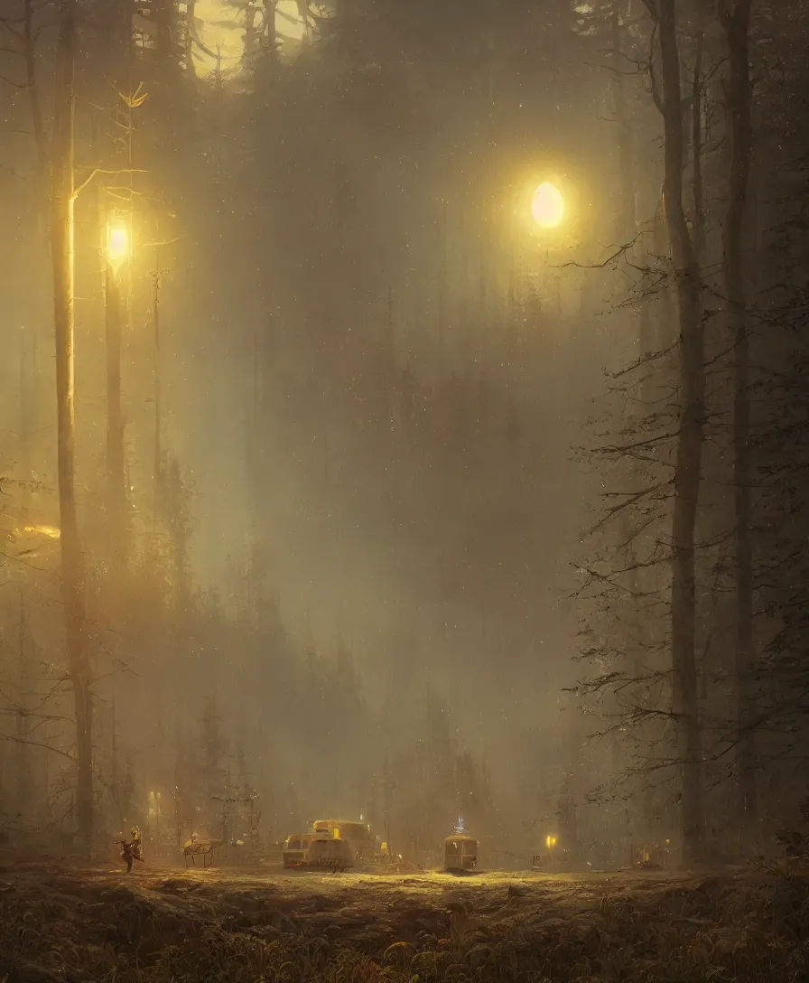 Prompt: Times Like These, illustrated by Simon Stålenhag and Gaston Bussiere, 35mm lens, beautiful volumetric lighting style atmosphere, intricate, ultra detailed, photorealistic, trending on artstation, 4k, 8k