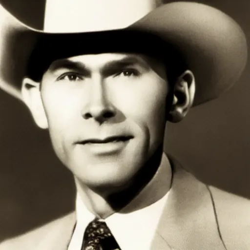 Image similar to photograph of hank williams sr