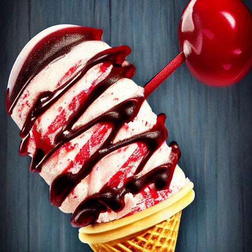 Image similar to freddy kruger sweetheart ice cream on a stick, realistic photography, high detailed